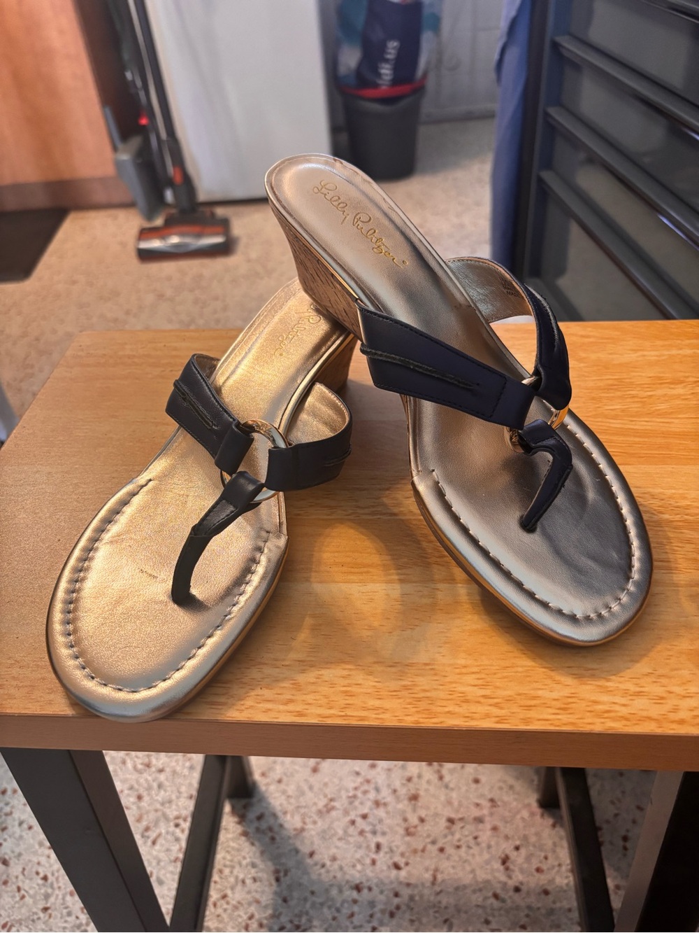 Lilly Pulitzer Mckim Wedge Sandals Size 9